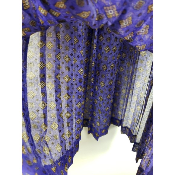 Via Sant Andrea  Womens 12 Petite Vintage 80's Jacket & Skirt Set Gold Purple - Picture 13 of 16